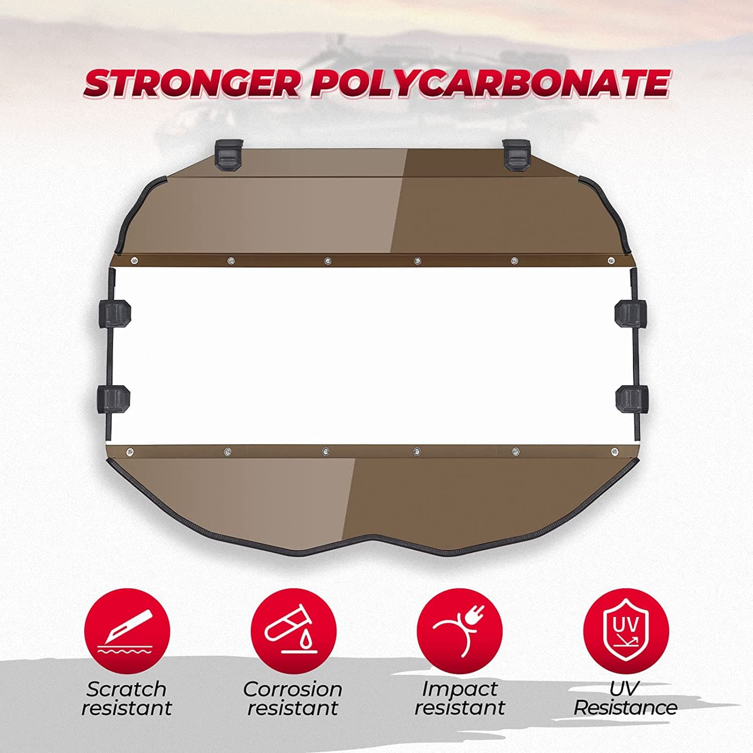 Photo of Tinted Full Windshield for Can Am Maverick X3/ MAX by Kemimoto - Premium for UTVs / Side by Sides