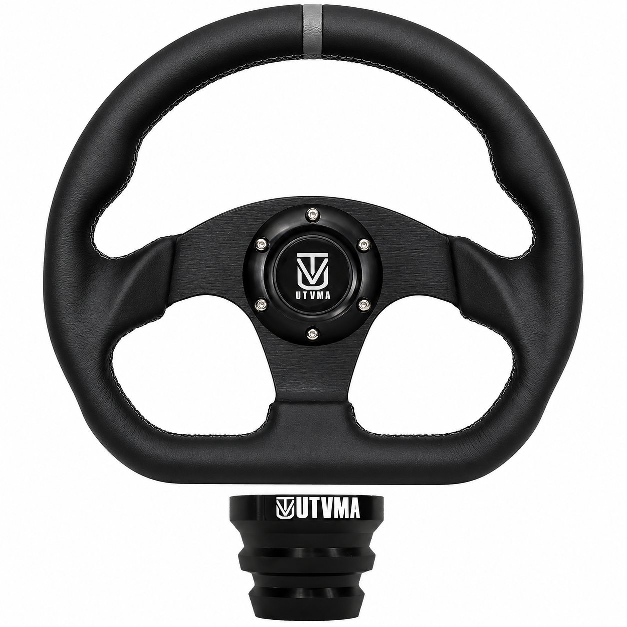 UTVMA DriftX UTV Leather Steering Wheel with Hub – Premium Grip, Universal Fit