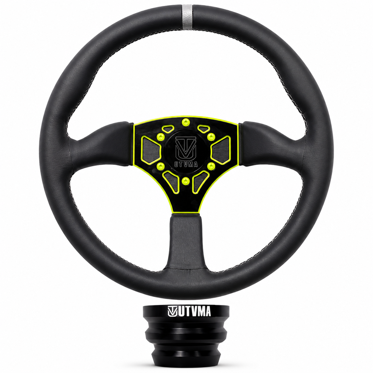 UTVMA Octane Leather Steering Wheel With Hub (Polaris, Can Am, Kawasaki, Honda Models