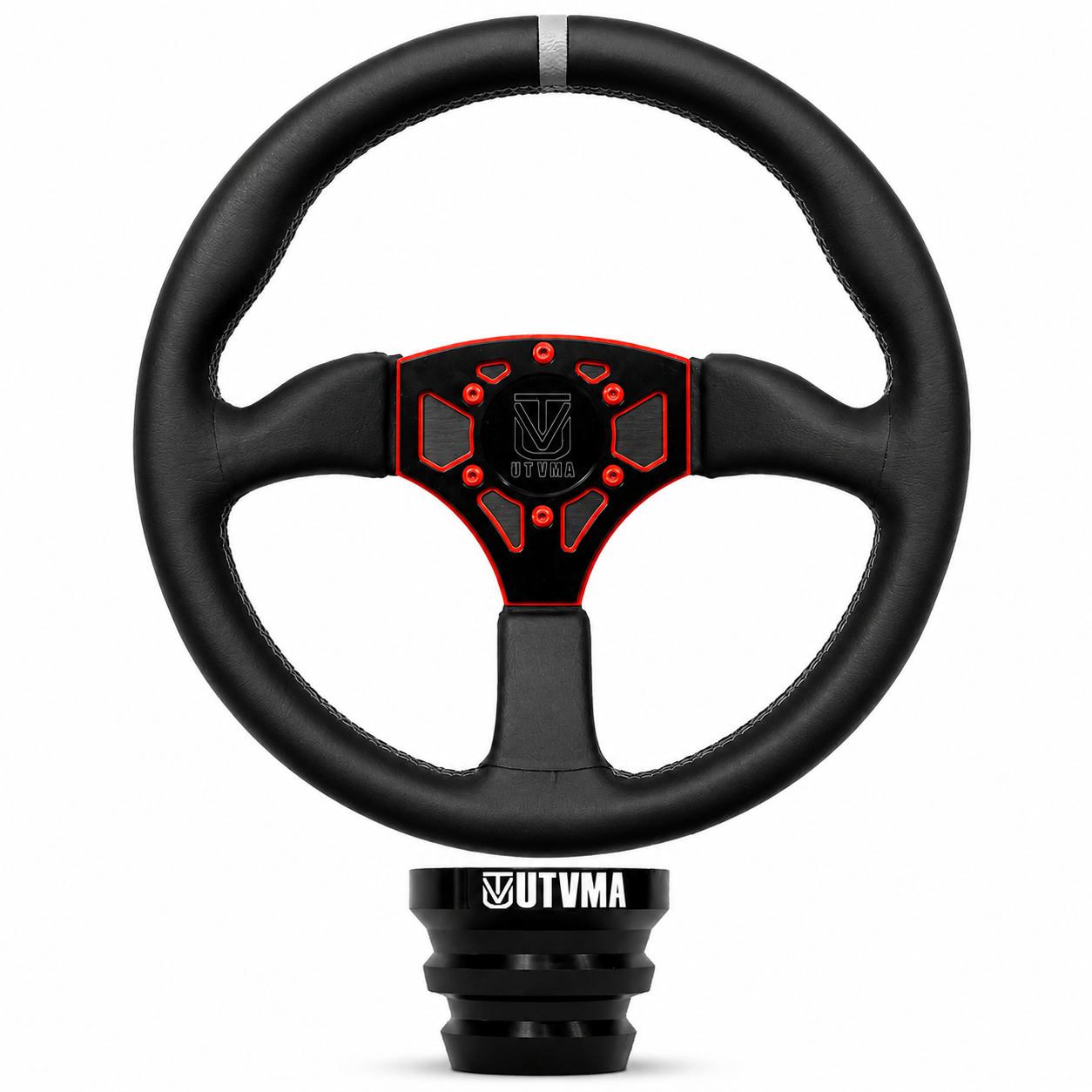 UTVMA Octane Leather Steering Wheel With Hub (Polaris, Can Am, Kawasaki, Honda Models