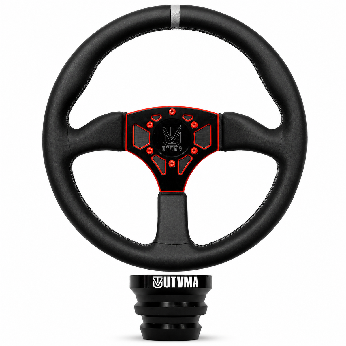 UTVMA Octane Leather Steering Wheel With Hub (Polaris, Can Am, Kawasaki, Honda Models