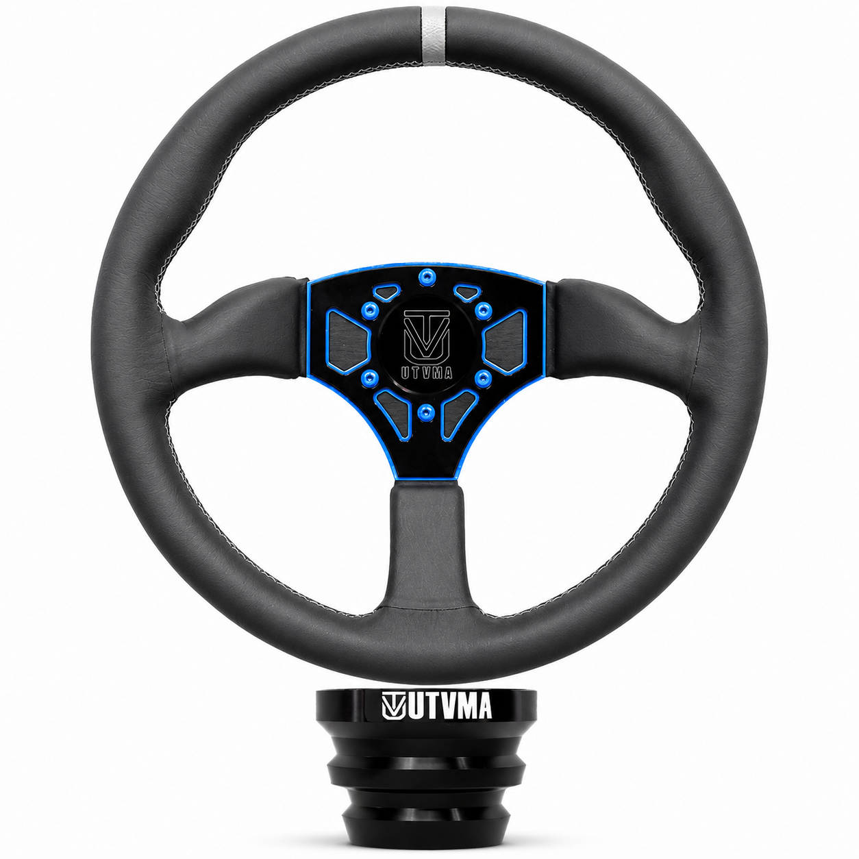 UTVMA Octane Leather Steering Wheel With Hub (Polaris, Can Am, Kawasaki, Honda Models