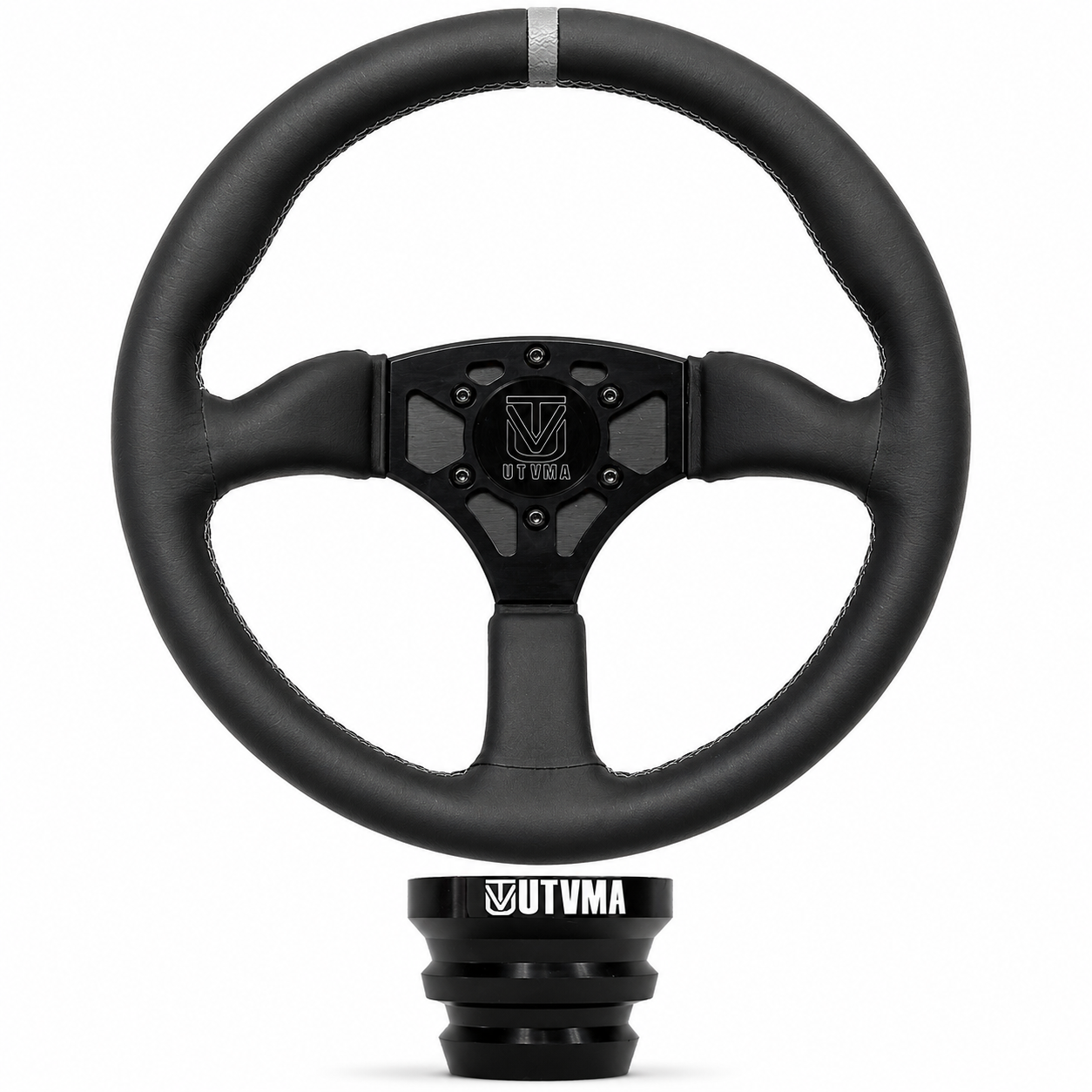 UTVMA Octane Leather Steering Wheel With Hub (Polaris, Can Am, Kawasaki, Honda Models