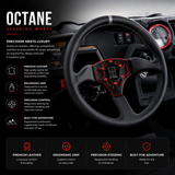UTVMA Octane Leather Steering Wheel With Hub (Polaris, Can Am, Kawasaki, Honda Models