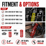 Polaris RZR XP 1000 shock with red replacement tender spring installed