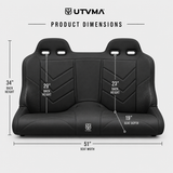 UTVMA Can-Am Maverick X3 MAX Rear Bench Seat with Harnesses (2017+)