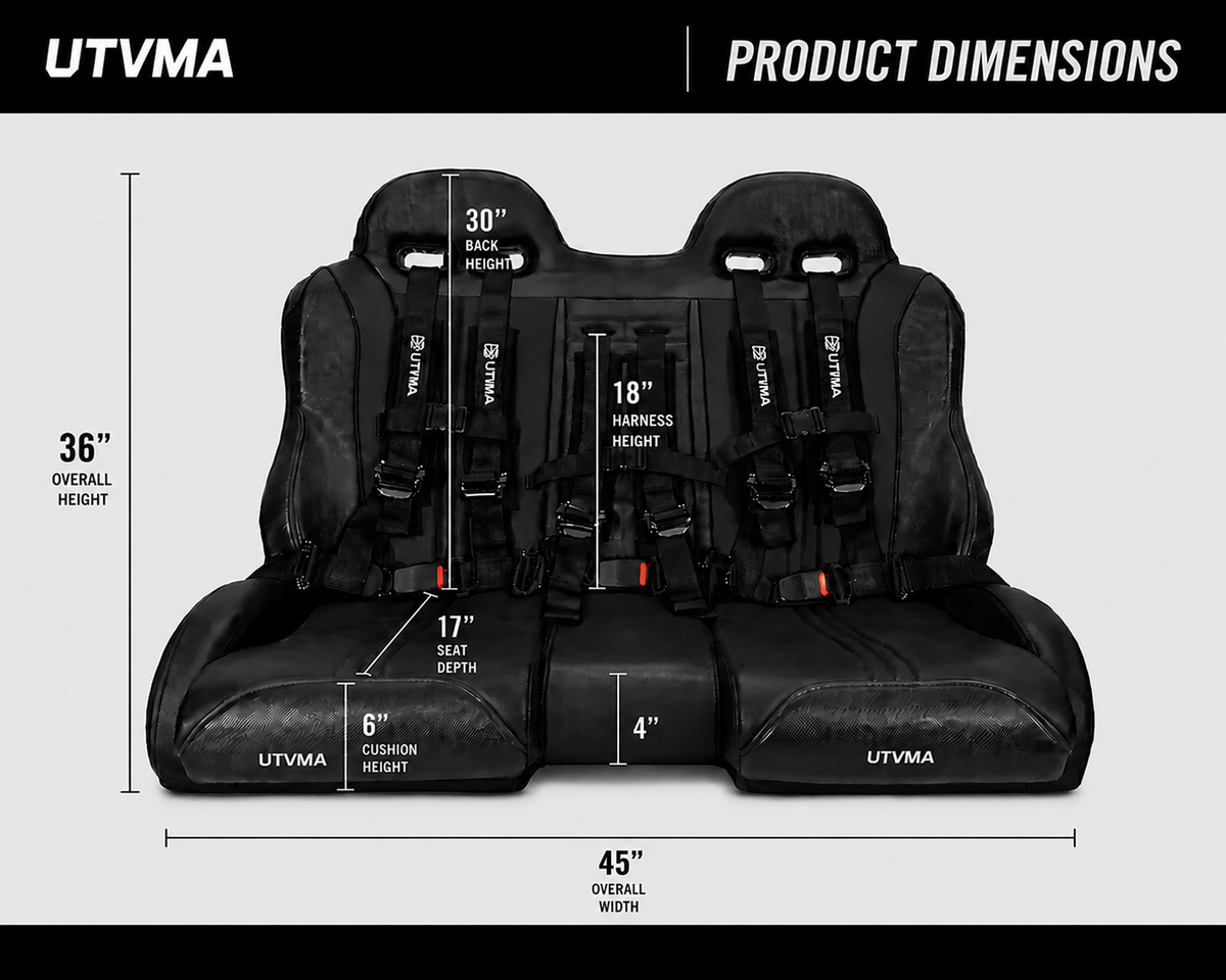RZR 1000 XP/XP S (2024+) Front/Rear Bench Seat w/ Harnesses