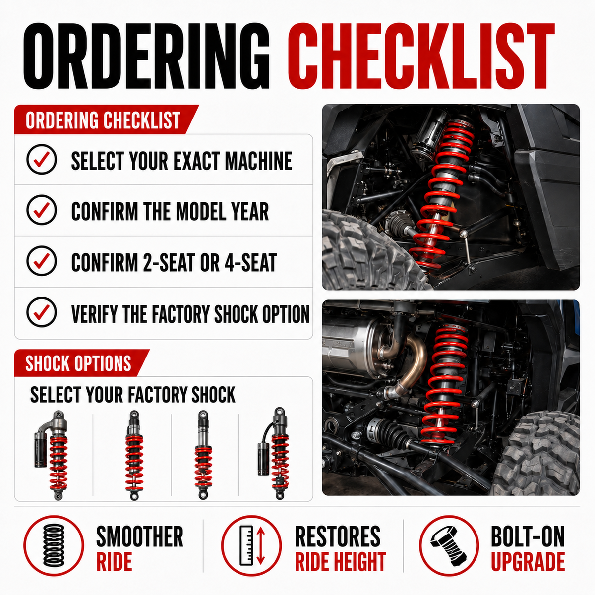 SuperATV Polaris RZR XP 1000 Tender Springs (2019–2023)