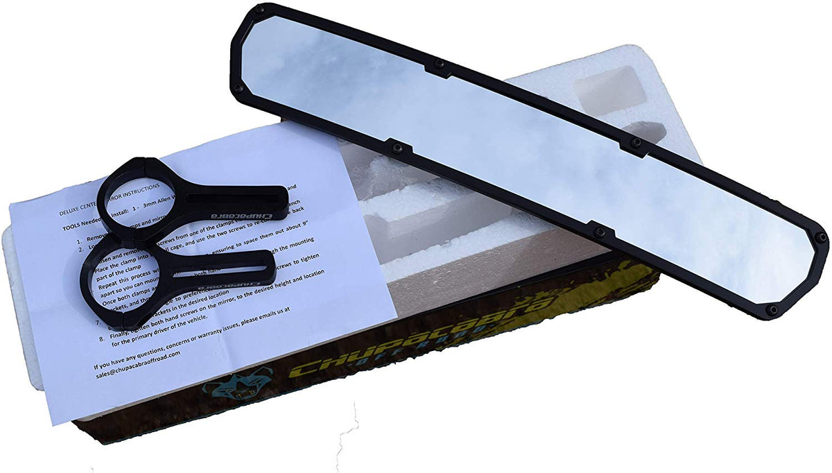 15" Deluxe 1.75 Center Rearview Mirror - Wide-Angle + Durable Aluminum Cover (2020+)