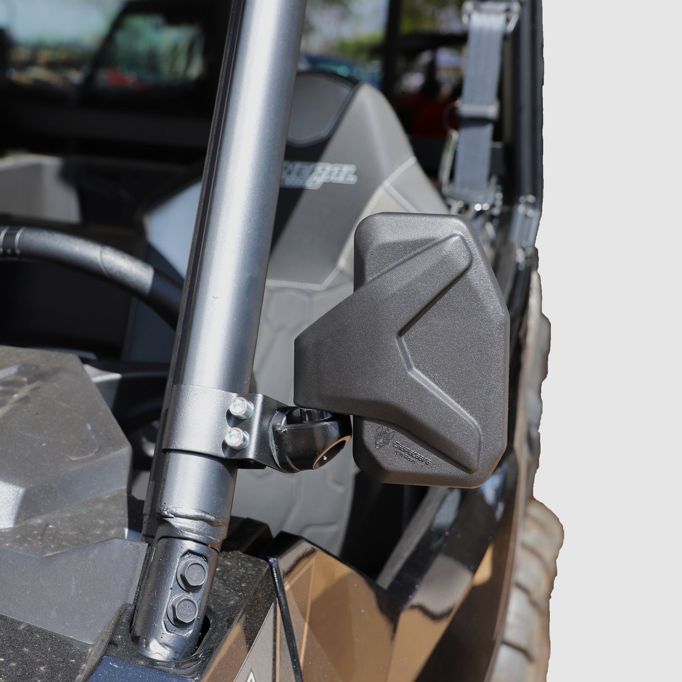 Channel Shaped Side Mirror for UTV - Adjustable & Breakaway