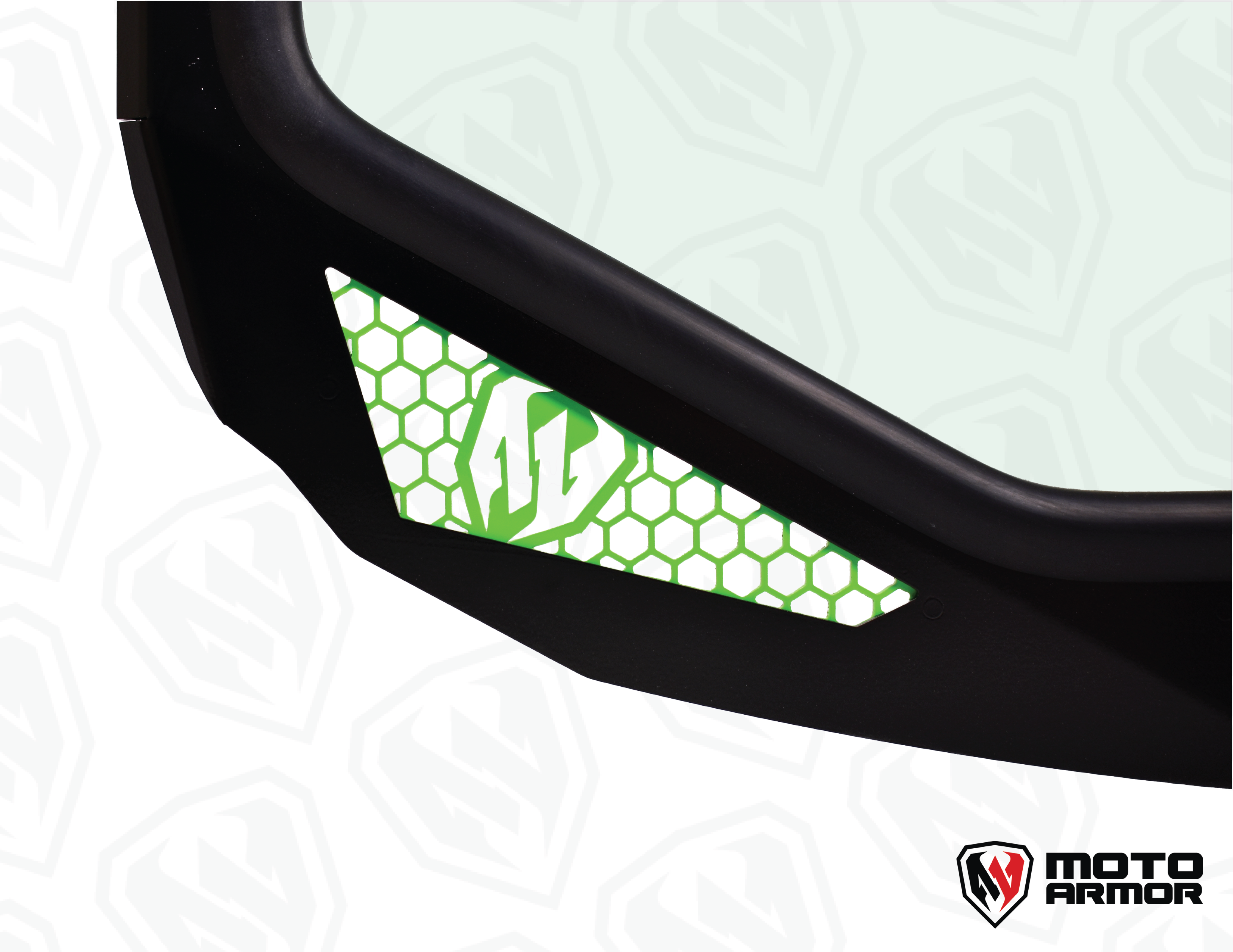 Photo of Kawasaki H2 Full Glass Windshield by Moto Armor - Premium for UTVs / Side by Sides