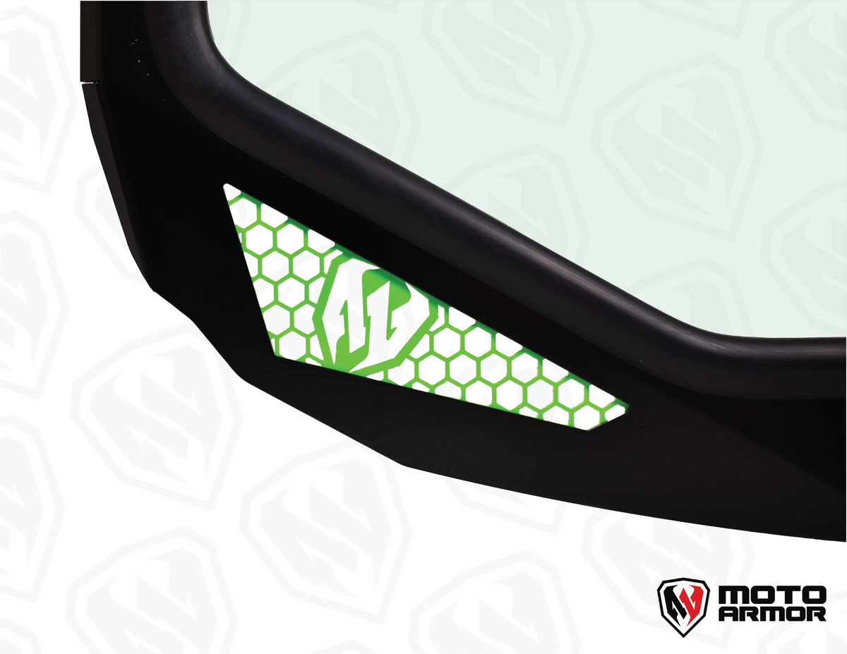 Photo of Kawasaki H2 Full Glass Windshield by Moto Armor - Premium for UTVs / Side by Sides