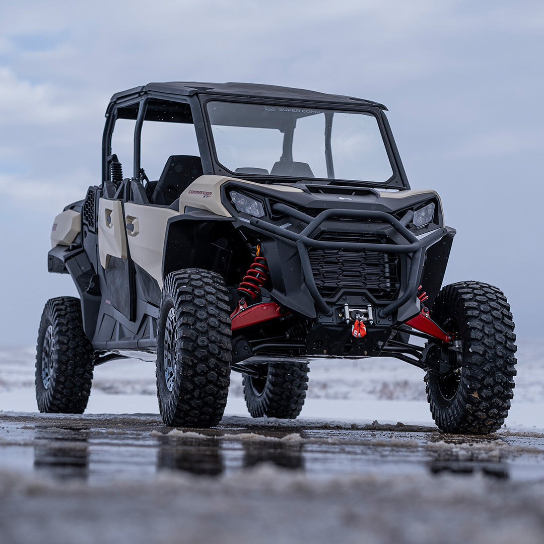 Photo of Can-Am Commander Vented Front Windshield by Super Comp - Premium Glass Front Windshield for UTVs / Side by Sides