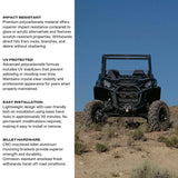 Photo of Commander/Maverick Sport/ Maverick Trail Polycarbonate Half Front Windshield by Super Comp - Premium Windshields for UTVs / Side by Sides