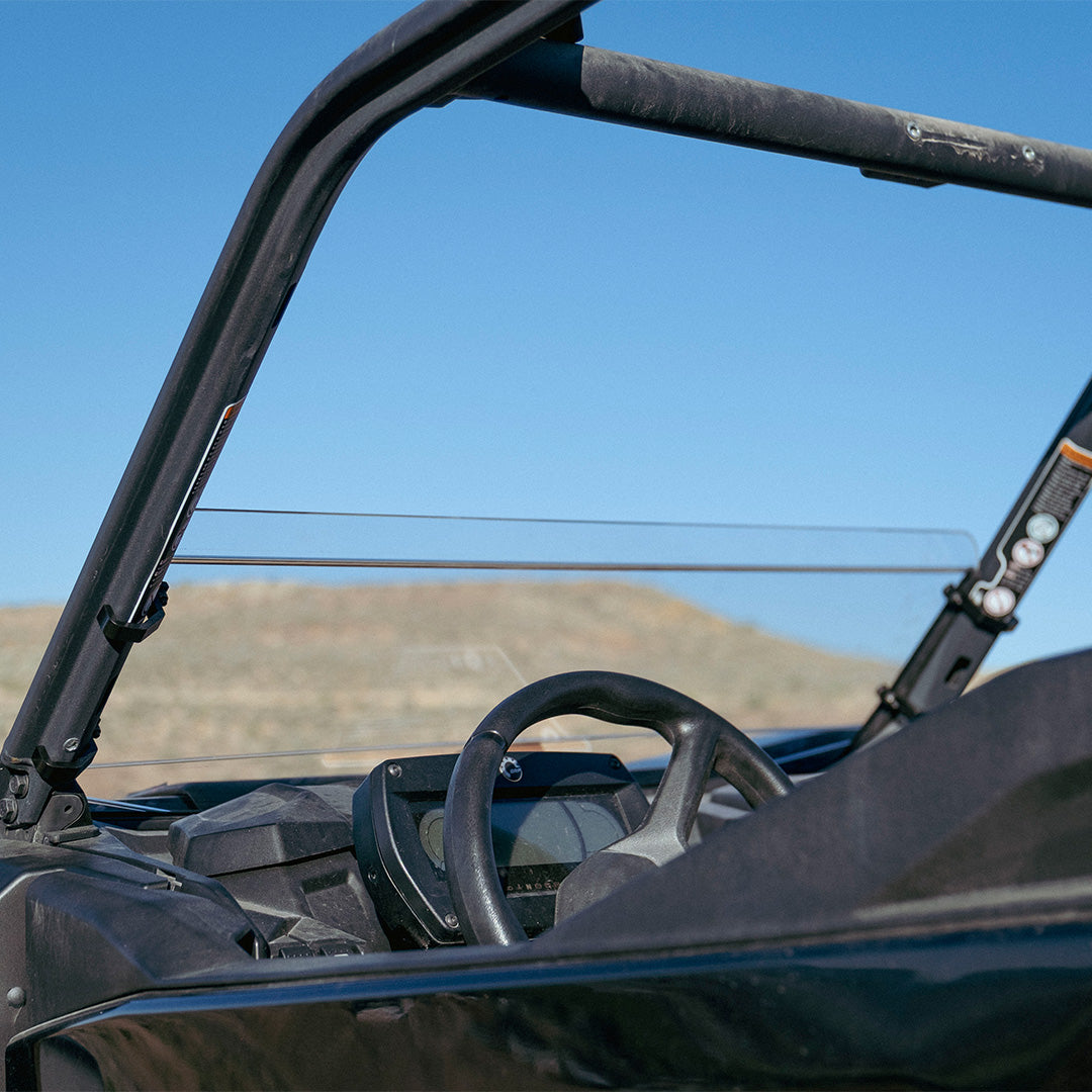 Photo of Commander/Maverick Sport/ Maverick Trail Polycarbonate Half Front Windshield by Super Comp - Premium Polycarbonate Front Windshield for UTVs / Side by Sides