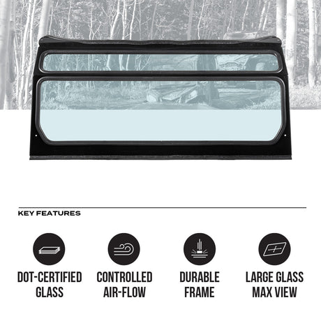 Photo of Can-Am Commander Rear Windshield by Super Comp - Premium Windshields for UTVs / Side by Sides