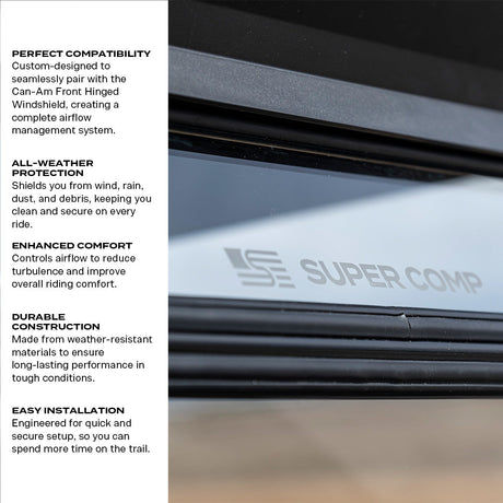 Photo of Can-Am Commander Rear Windshield by Super Comp - Premium Windshields for UTVs / Side by Sides