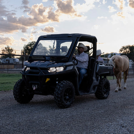 Photo of Can-Am Defender Front Windshield by Super Comp - Premium Glass Front Windshield for UTVs / Side by Sides