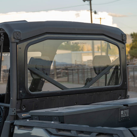 Photo of Can-Am Defender Rear Windshield by Super Comp USA - Premium Rear Windshield for UTVs / Side by Sides