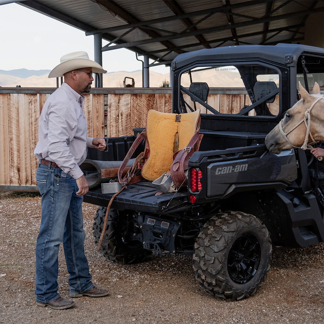 Photo of Can-Am Defender Tinted Rear Windshield by Super Comp - Premium Windshields for UTVs / Side by Sides