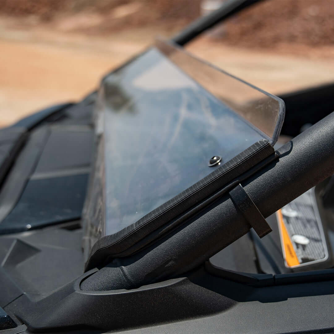 Photo of Can-Am Maverick R Polycarbonate Half Front Windshield by Super Comp - Premium Polycarbonate Front Windshield for UTVs / Side by Sides