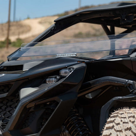 Photo of Can-Am Maverick R Polycarbonate Half Front Windshield by Super Comp - Premium Polycarbonate Front Windshield for UTVs / Side by Sides