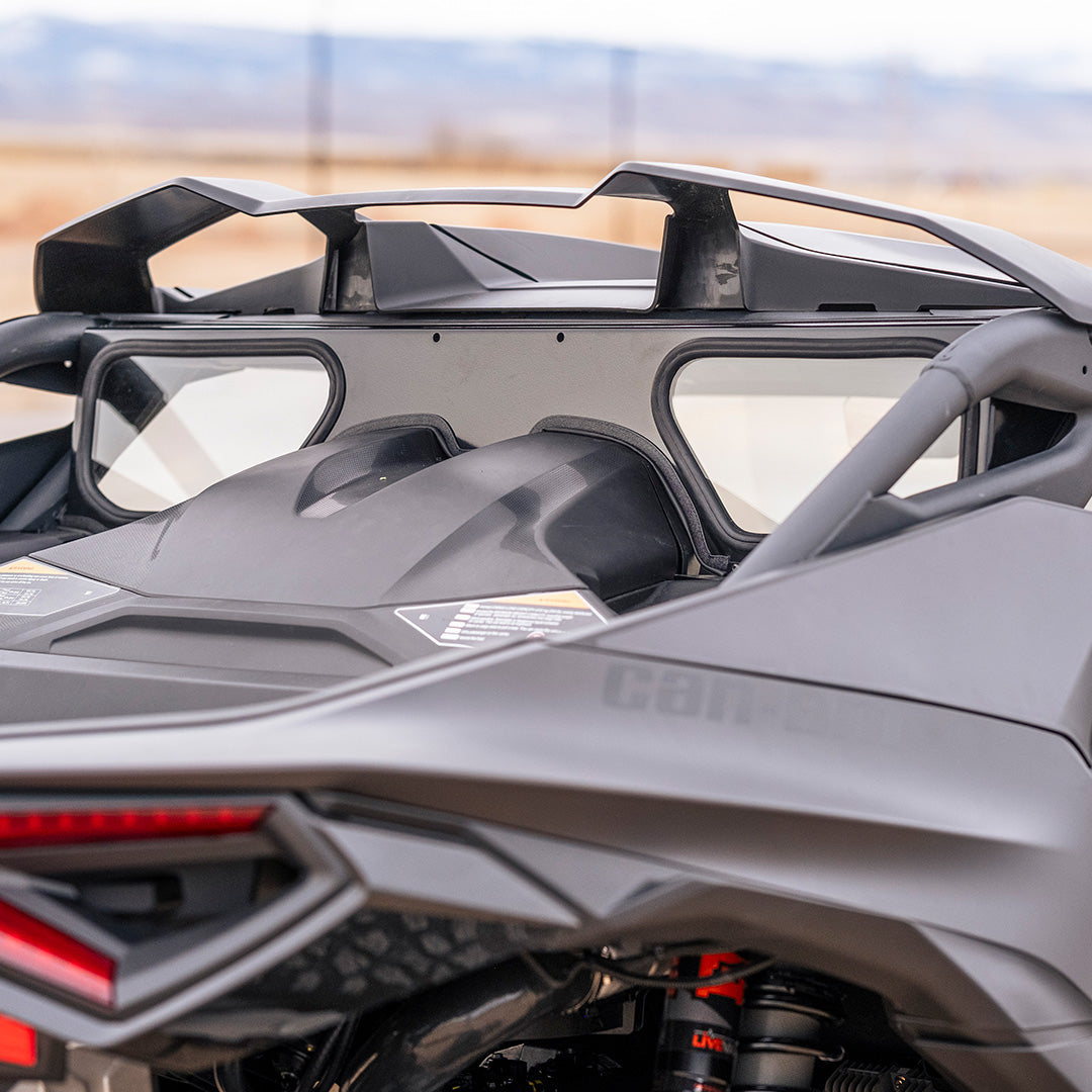 Can-Am Maverick R Rear Windshield - Impact-Resistant Polycarbonate