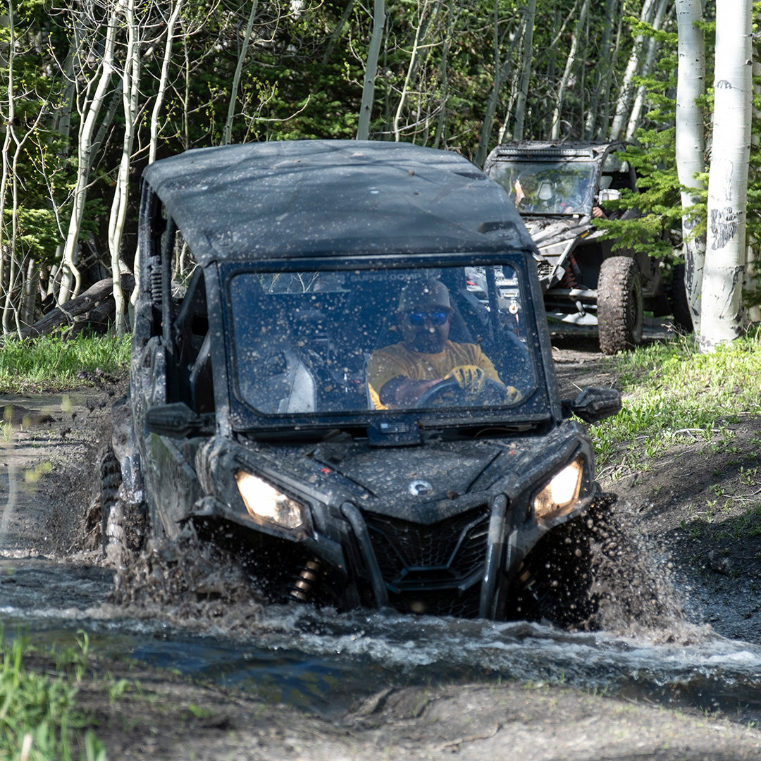 Photo of Can-Am Maverick Sport Front Windshield by Super Comp - Premium Glass Front Windshield for UTVs / Side by Sides