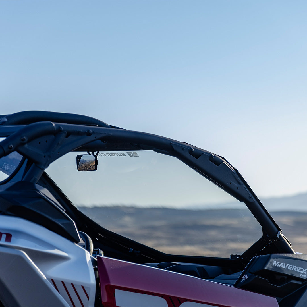 Photo of Can-Am Maverick X3 Glass Front Windshield - DOT Approved, Adjustable Vents (2018-2025) by Super Comp - Premium Windshields for UTVs / Side by Sides