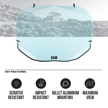 Photo of Can-Am Maverick X3 Polycarbonate Full Front Windshield by Super Comp - Premium Polycarbonate Front Windshield for UTVs / Side by Sides