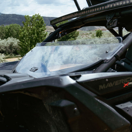 Photo of Can-Am Maverick X3 Polycarbonate Half Front Windshield by Super Comp - Premium Polycarbonate Front Windshield for UTVs / Side by Sides