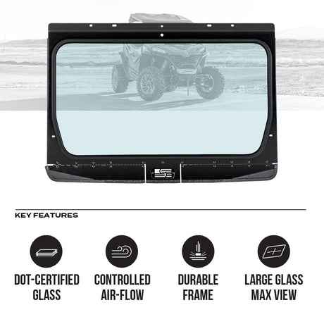 Photo of CF Moto 950 Sport Front Windshield by Super Comp - Premium Windshields for UTVs / Side by Sides