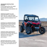 Photo of CF Moto 950 Sport Front Windshield by Super Comp - Premium Windshields for UTVs / Side by Sides