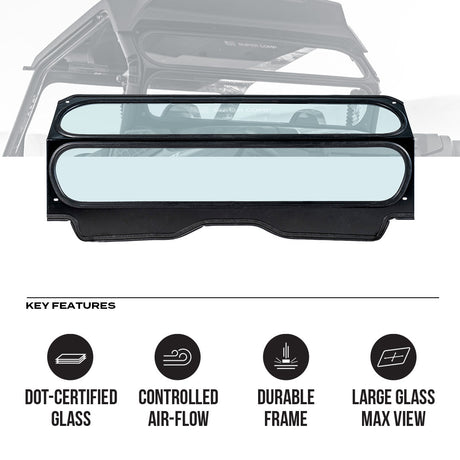 Photo of CF Moto 950 Sport Rear Windshield by Super Comp - Premium Windshields for UTVs / Side by Sides