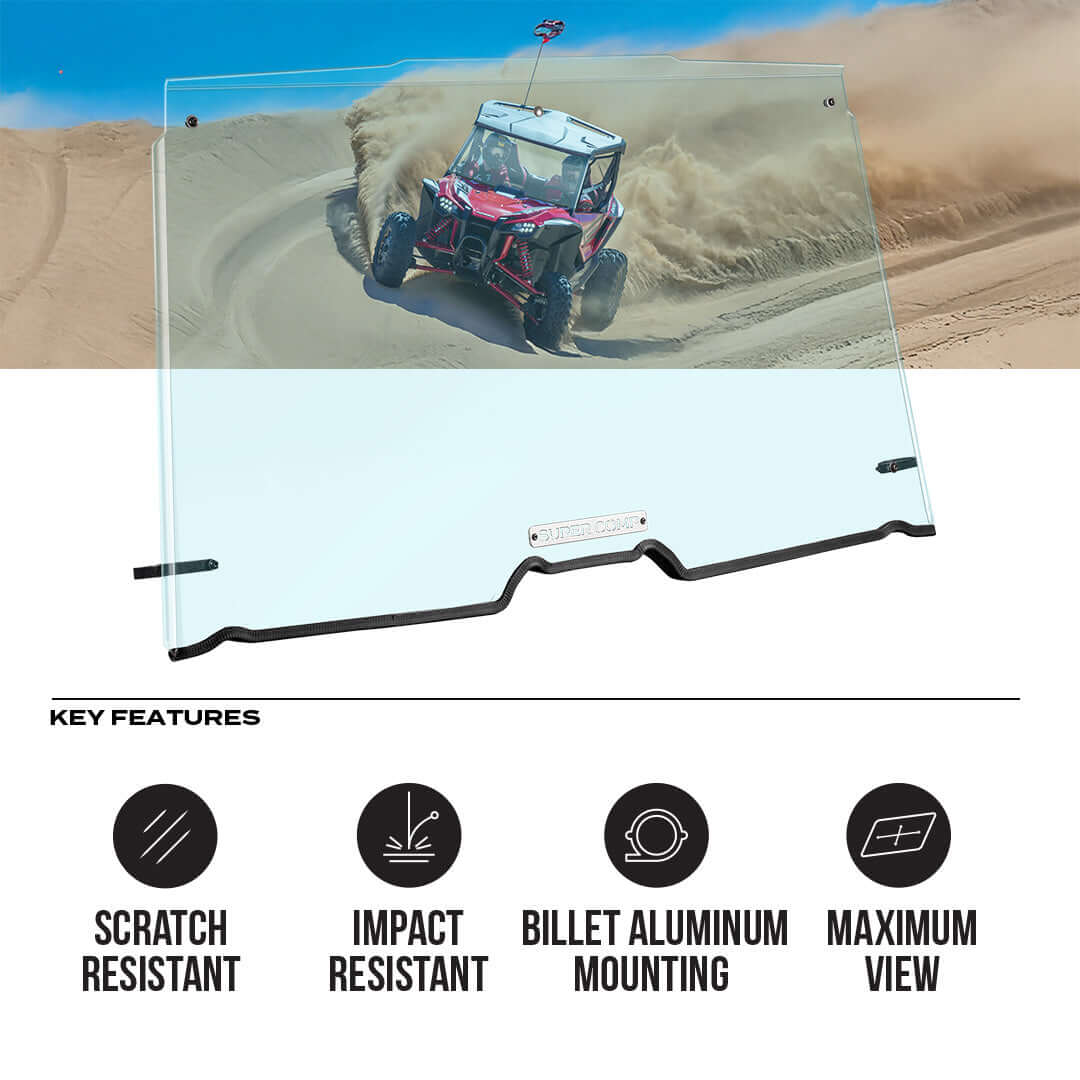 Photo of Honda Talon Polycarbonate Full Front Windshield by Super Comp - Premium Windshields for UTVs / Side by Sides