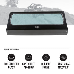Photo of Polaris General Rear Windshield by Super Comp - Premium Rear Windshield for UTVs / Side by Sides