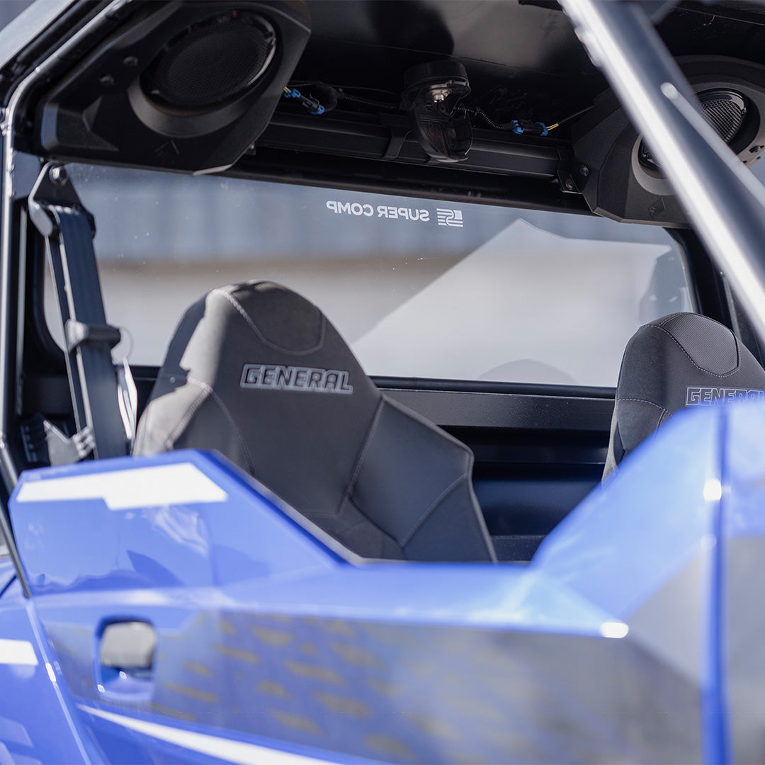 Photo of Polaris General Rear Windshield by Super Comp - Premium Rear Windshield for UTVs / Side by Sides