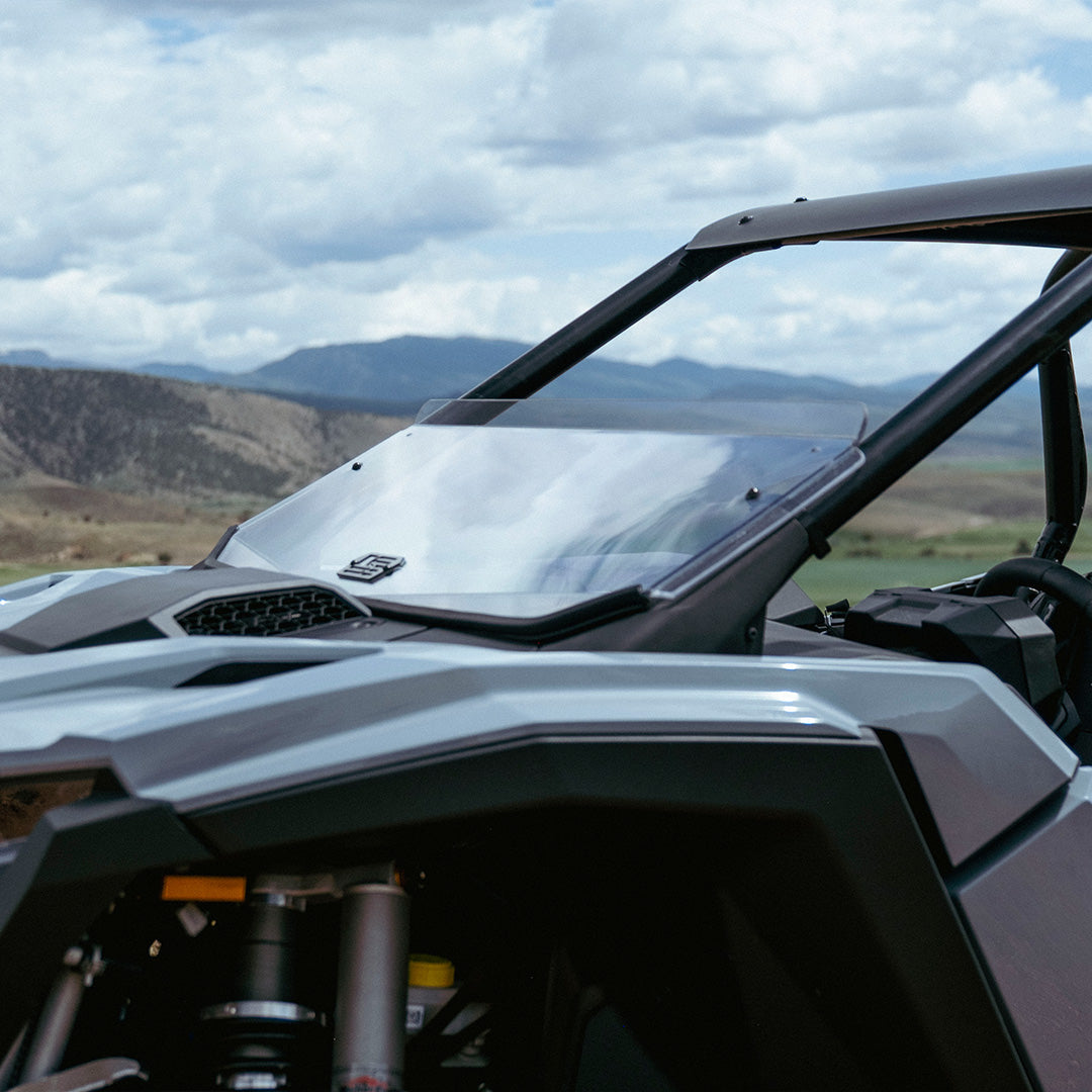 Photo of Polaris RZR Pro XP & Pro S Polycarbonate Half Front Windshield by Super Comp - Premium Polycarbonate Front Windshield for UTVs / Side by Sides