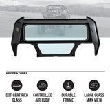 Photo of Polaris Pro XP Tinted Rear Windshield by Super Comp - Premium Windshields for UTVs / Side by Sides