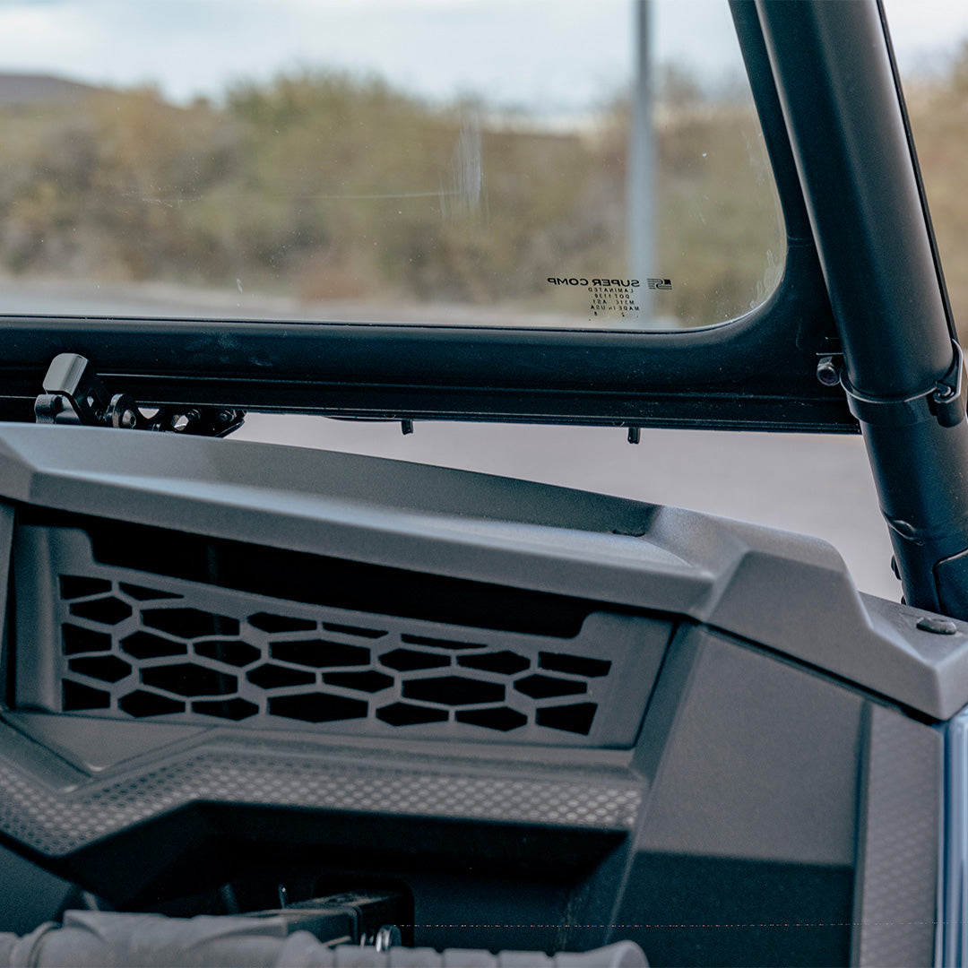 Photo of Polaris Trail 900 Front Windshield by Super Comp - Premium Glass Front Windshield for UTVs / Side by Sides