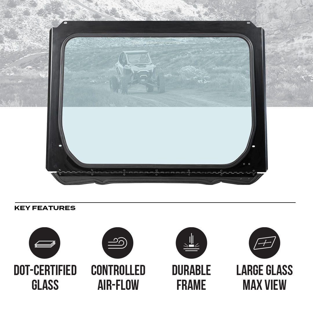Photo of Polaris RZR Pro XP & Turbo R Front Windshield by Super Comp - Premium Glass Front Windshield for UTVs / Side by Sides