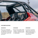 Photo of Polaris Turbo R Tinted Rear Windshield by Super Comp - Premium Windshields for UTVs / Side by Sides