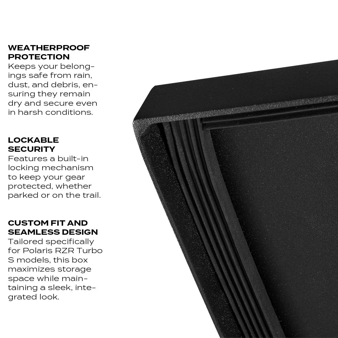 Photo of Polaris RZR Turbo S Storage Box by Super Comp - Premium Storage for UTVs / Side by Sides