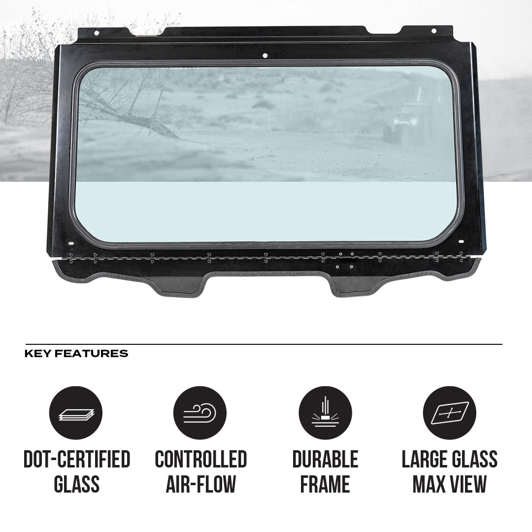 Photo of Polaris RZR XP 1000 Front Windshield 2024+ by Super Comp - Premium Glass Front Windshield for UTVs / Side by Sides
