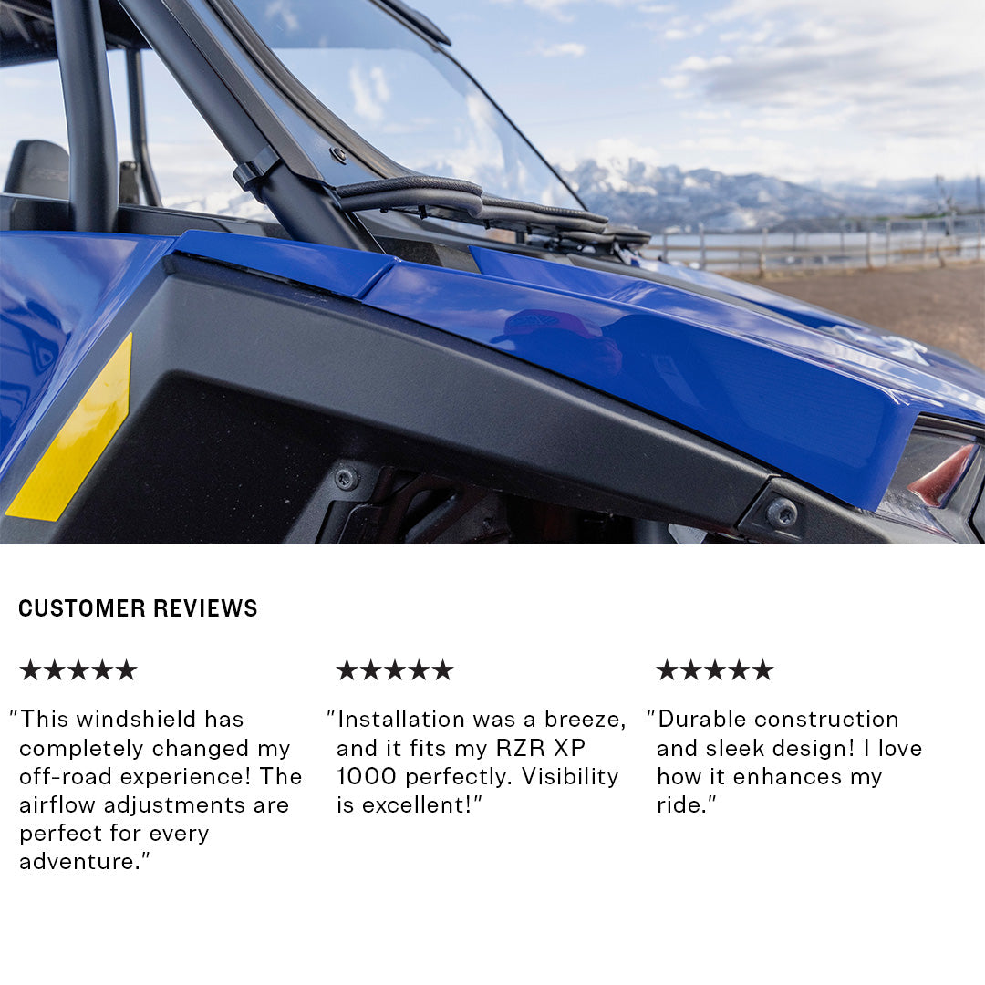 Photo of Polaris RZR XP 1000 Front Windshield 2024+ by Super Comp - Premium Glass Front Windshield for UTVs / Side by Sides