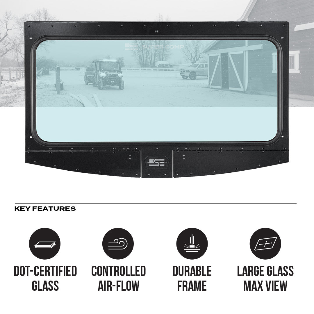 Photo of Polaris Ranger Front Windshield by Super Comp - Premium Windshields for UTVs / Side by Sides