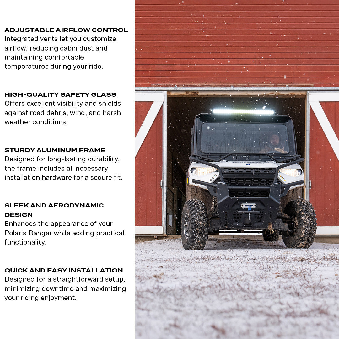 Photo of Polaris Ranger Front Windshield by Super Comp - Premium Windshields for UTVs / Side by Sides