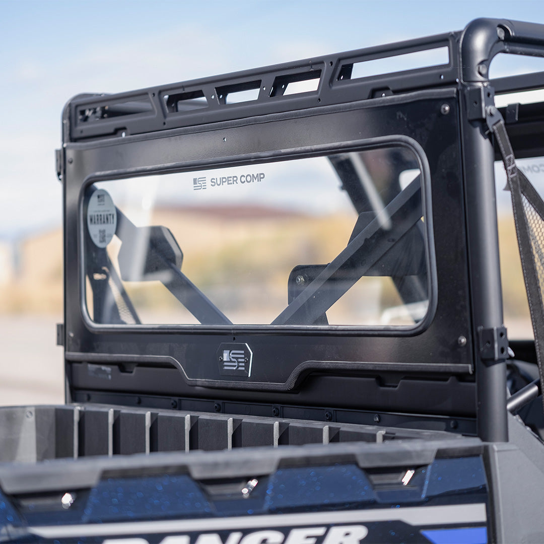 Photo of Polaris Ranger Tinted Rear Windshield by Super Comp - Premium Windshields for UTVs / Side by Sides