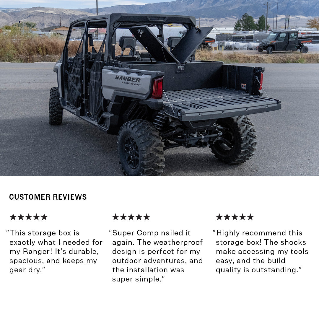 Photo of Polaris Ranger 1500 Storage Box by Super Comp - Premium Storage for UTVs / Side by Sides
