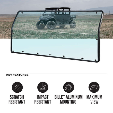 Photo of Segway UT10 Crew Polycarbonate Full Rear Windshield by Super Comp - Premium Polycarbonate Rear Windshield for UTVs / Side by Sides